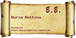 Burza Bettina névjegykártya